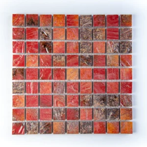 Mosaico in gres porcellanato 30ร30 cm โ Tiramolla Rosso โ Saicis Ceramiche