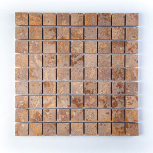 Mosaico SAICIS Selciaia Noce 3x3 in gres porcellanato