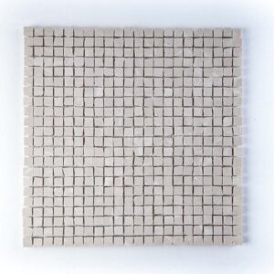 Micromosaico Beige Duna FAP Roma Diamond 1,2x1,2 cm su rete 30x30 vista frontale