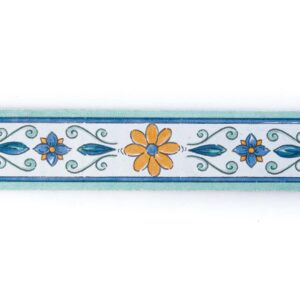Listello decorativo floreale 5x22 cm Savoia Ceramiche, vista frontale