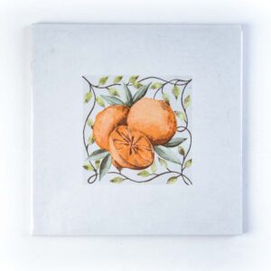 Piastrella decorativa arance 22x22 in gres porcellanato Savoia